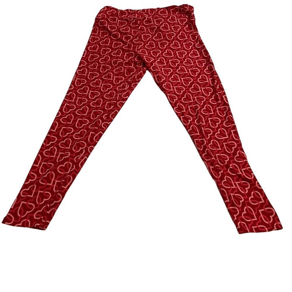 LuLaRoe Women's Red Pink Hearts Valentine's Day Tall & Curvy Stretchy​​